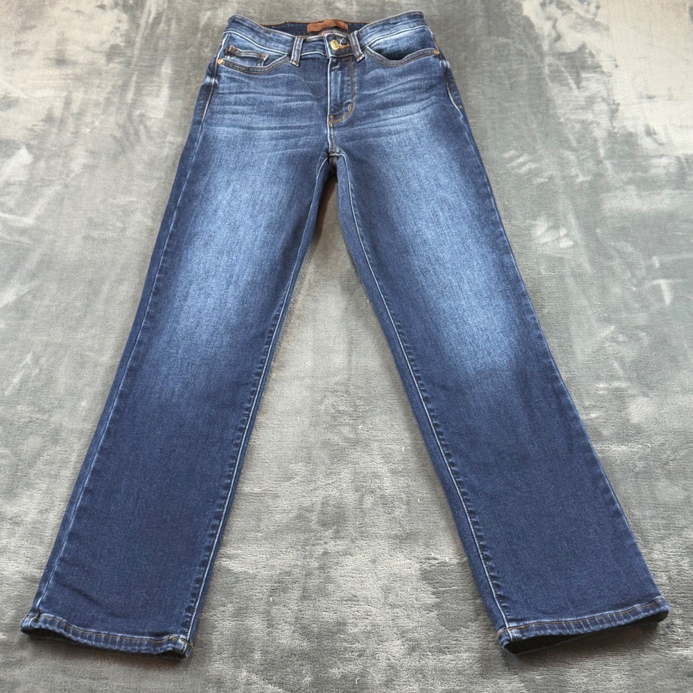 Judy Blue Womens Straight Fit Jeans Dark Wash High Rise Denim Size 1/25